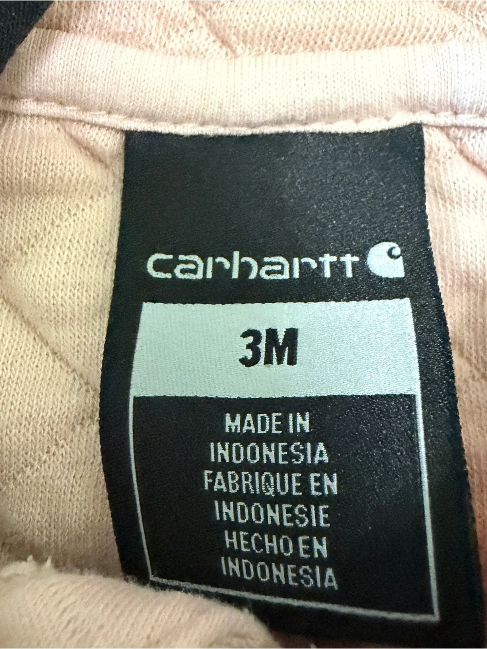 Carhartt 3M Quilted Hooded Pink with Black Zipper Coveralls Sz 3M